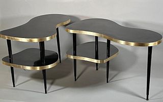 Pair Modern Design Laminate End Tables