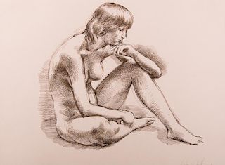 Nude Drawing, Signed