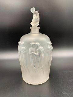 R. Lalique Douze Figurines Large Stoppered Bottle