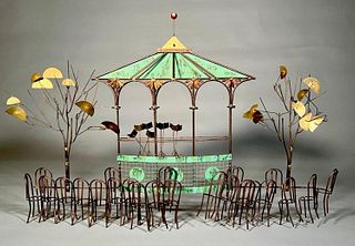 Curtis Jere Brass Wall Sculpture, The Band Stand