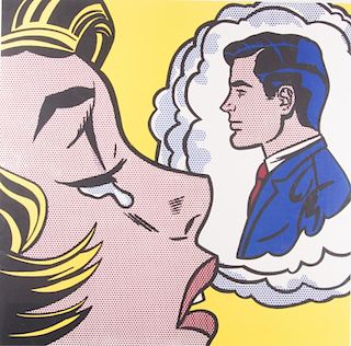 Roy Lichtenstein Litho Poster "Thinking of Him"