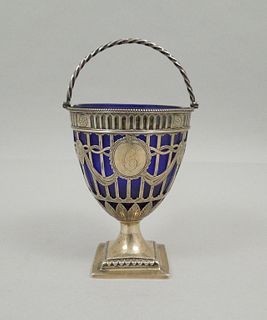 George III English Silver Sugar Basket.