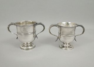 (2) Georgian Silver Loving Cups.