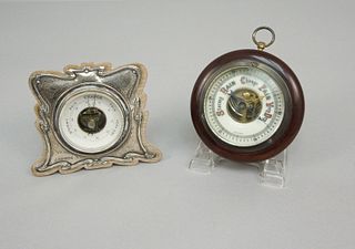 (2) Vintage Barometers, one in Silver Frame.