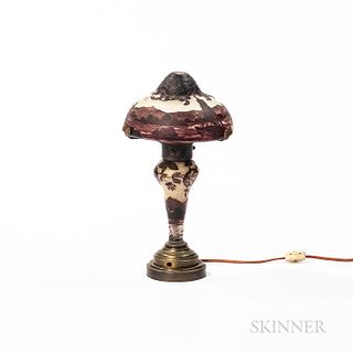 J. Michel Cameo Glass Table Lamp