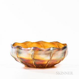 Tiffany Studios Gold Favrile Glass Bowl