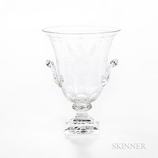 Frederick Carder for Steuben Glass "Strawberry Mansion" Urn