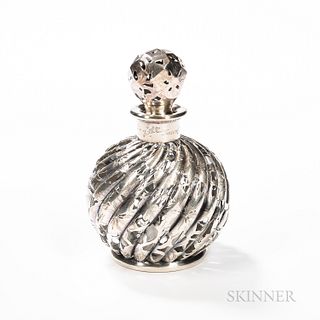 Silver Overlay Cologne with Swirl Design