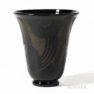 Charles Schneider Le Verre Francais Art Deco Glass Vase