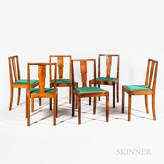 Six Gordon Russell (British, 1892-1980) "Weston" Design No. 851 Side Chairs