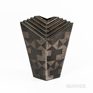 Art Deco-style Aluminum Vase