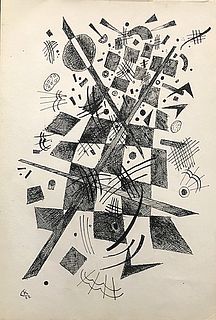 Wassily Kandinsky, Abstract Composition. Ink n Paper, signed, dated '22