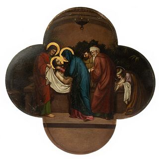 Lamentation of Christ, Painting on Tin