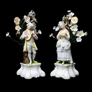Pair of Continental Porcelain Figures.