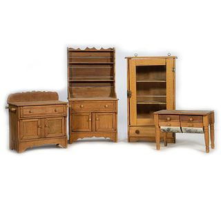 Collection of Eastlake Style Doll Kitchen Furniture