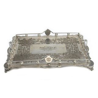 Victorian Silver-Plated Presentation Tray