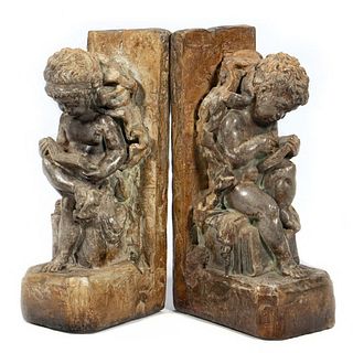 Pair Neoclassical Style Figural Bookends
