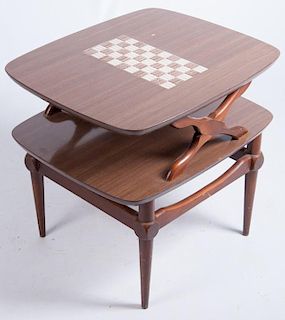 Mid-Century Tile-Top Side Table