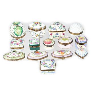 Collection of Limoges and LImoges Style Porcelain Boxes