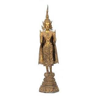 Thai Gilt Bronze Buddhist Figure
