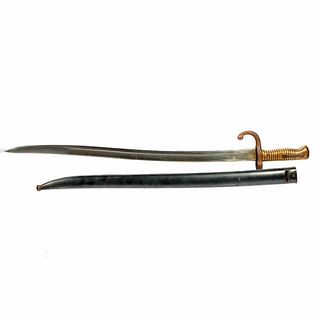 French Chassepot Bayonet with Scabbard, 1871