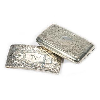 Smith & Bartlam Sterling Cigarette Case, with another