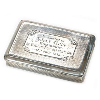 Engraved Sterling 19th Century Box