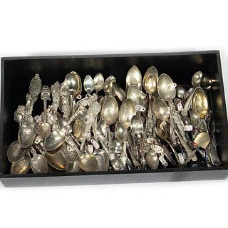Approx. 80 Sterling Souvenir Teaspoons, incl. Early 20th Century