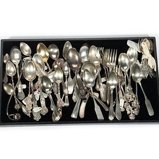 Approx. 50 Assorted Sterling Teaspoons