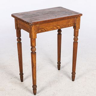 American Yellow Pine Side Table, 19th Century