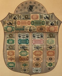 US Fractional Currency Shield, 1866 with Letter 