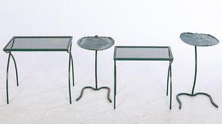 4 Wrought Iron Side Tables