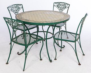 4 Wrought Iron Chairs and a Table