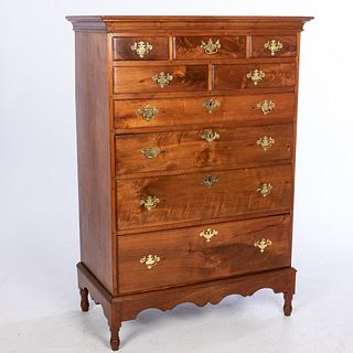 Chippendale Walnut Tall Chest on Stand, c. 1800