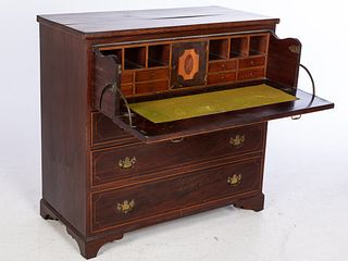 Federal Inlaid Mahogany Butler's Chest of Drawers
