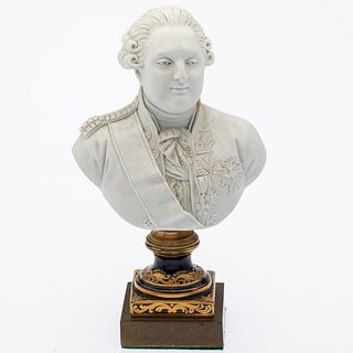 French Bisque Portrait Bust of a Gentleman