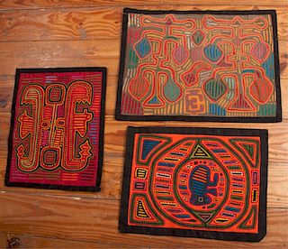 San Blas Molas/ Wall Tapestries, Three (3)