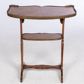 French Kingwood Marquetry Occasional Table, 19th C