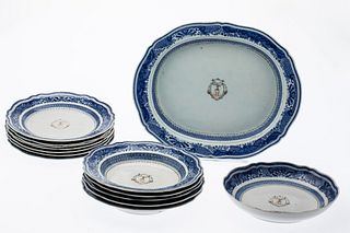14 Pieces of Chinese Export Armorial China, 18th C
