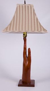 Modern Free Form Wood Lamp