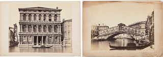 Two Carlo Ponti Albumen Photographs of Venice