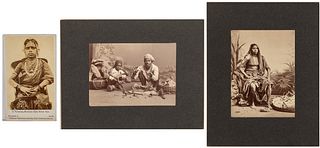 3 Albumen Photos, India, c. 1890 