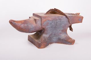 Ceramic Modernist Anvil Art Sculpture