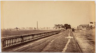 Samuel Bourne, Panorama of Calcutta, Albumen Photo