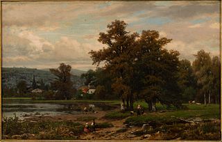 Gustave Van Hoorde (Belgian), Landscape, O/C