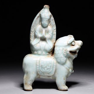 Chinese Celadon Glazed Porcelain Figure