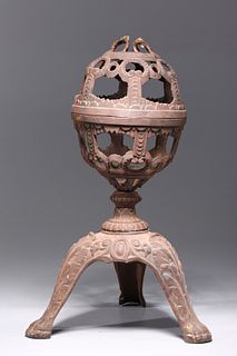 Antique Tibetan Metal Oil Lamp