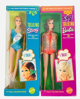(2) Beautiful boxed Barbie Friends Stacey. (1) Both fashion dolls are in their original box&the boxes are in great condition. 1st is Talking Barbie wi