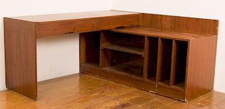 Mid-Century Danish Two-Piece Extendable Desk
