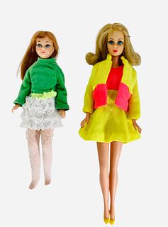 (2) wonderful dolls including (1) A TNT Skipper wearing Lots of Lace with textured tights. Skipper has no defects that can be seen as she clicks three